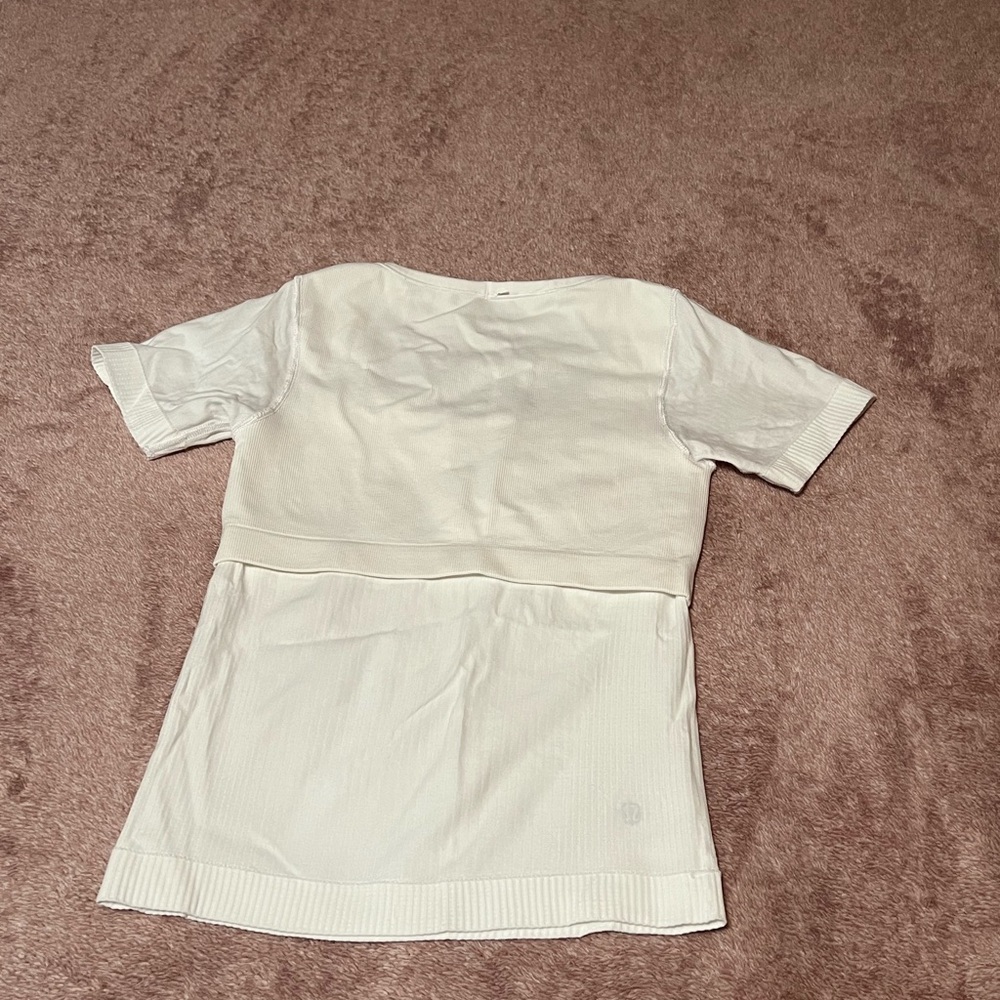 White Ribbed Women's Top - Picture 4 of 4